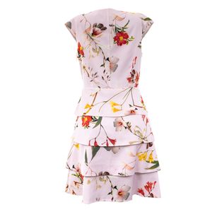 Vestido Ted Baker Rosa Floral e Pedraria