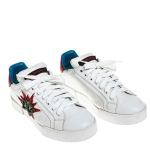 Tênis Dolce & Gabbana Aplicações Couro Branco