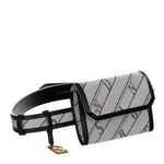 Pochete-Sandro-Jacquard-e-Couro-Preto
