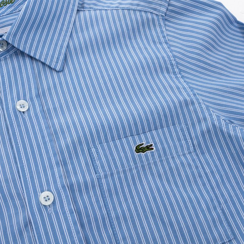 Camisa-Lacoste-Infantil-Listrada-Azul