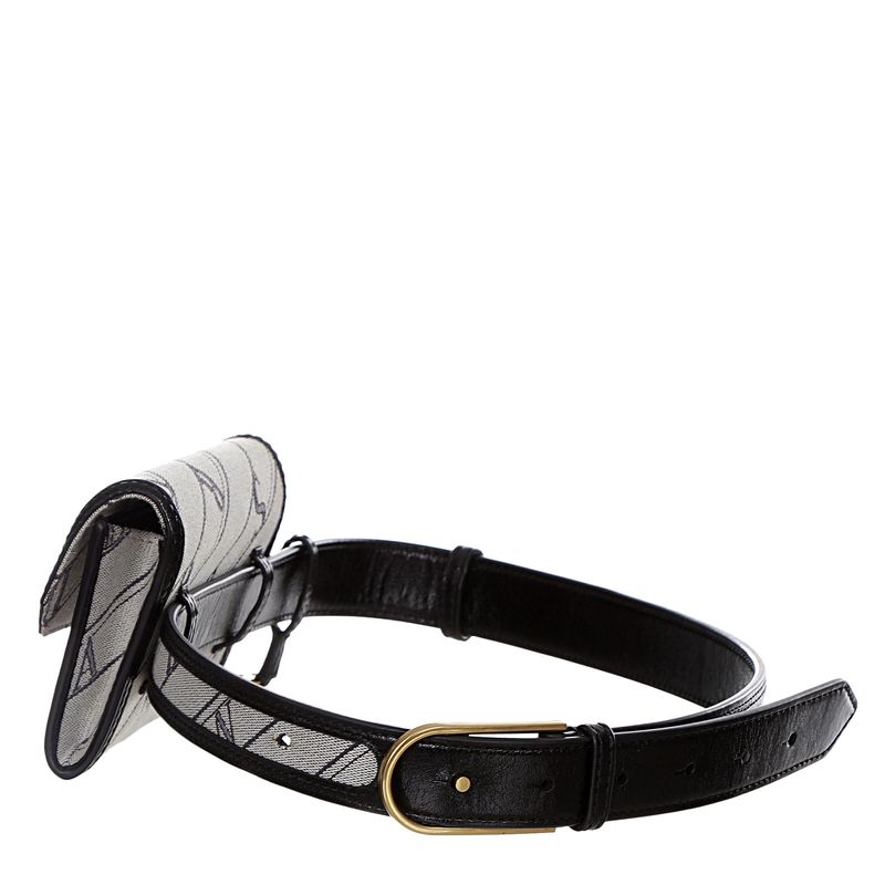 Pochete-Sandro-Jacquard-e-Couro-Preto