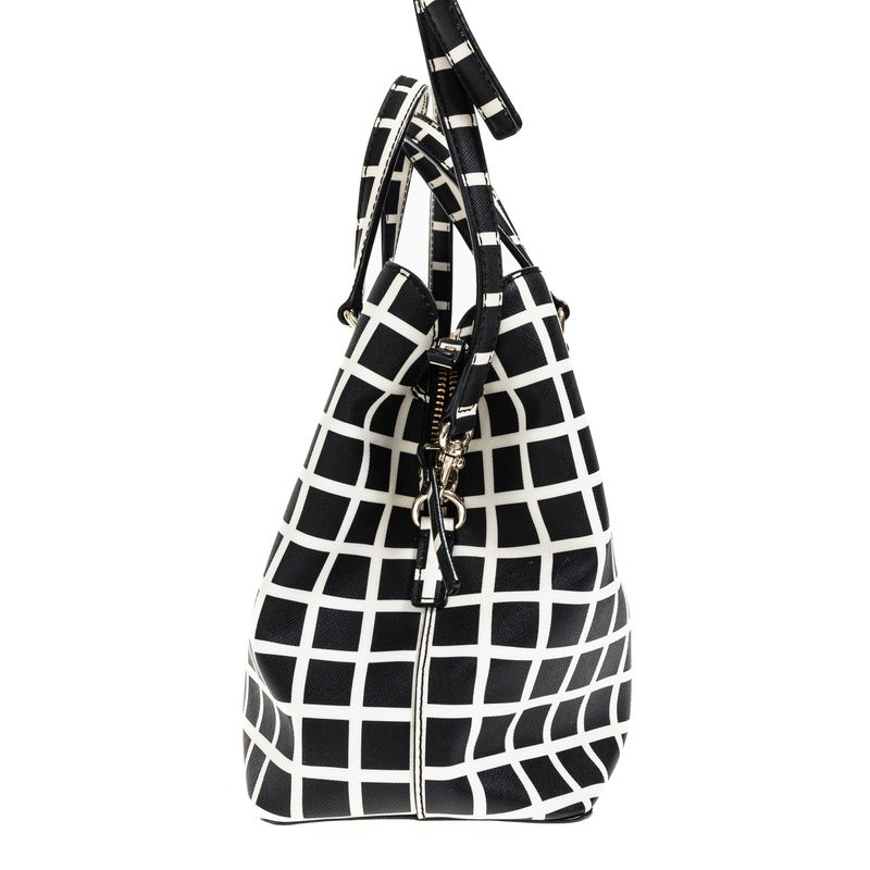 Bolsa-Kate-Spade-Quadriculada-Preto-e-Branco