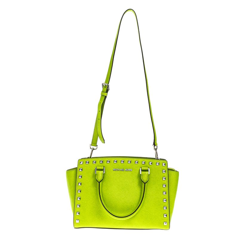 Bolsa-Michael-Kors-Selma-Studded-Saffiano-Verde