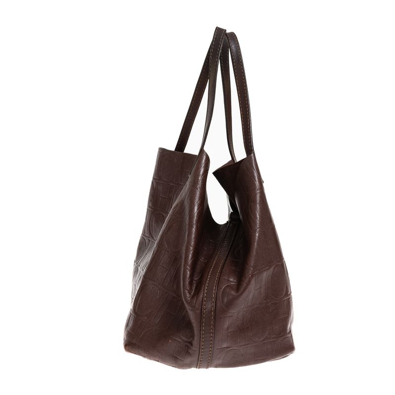 Bolsa-Carolina-Herrera-Tote-Couro-Marrom