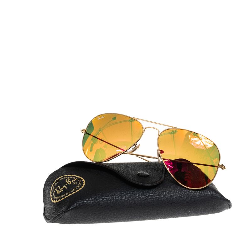 Oculos-Ray-Ban-Aviator-Espelhado-Dourado