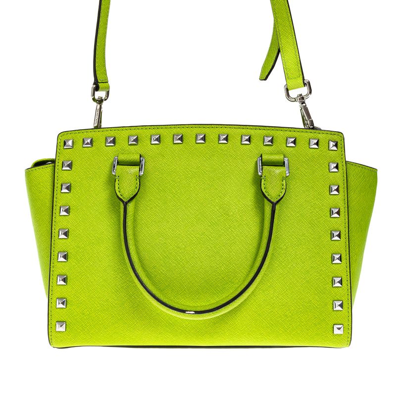 Bolsa-Michael-Kors-Selma-Studded-Saffiano-Verde