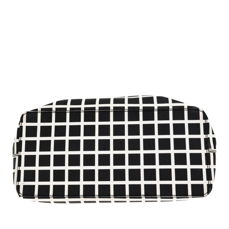 Bolsa-Kate-Spade-Quadriculada-Preto-e-Branco