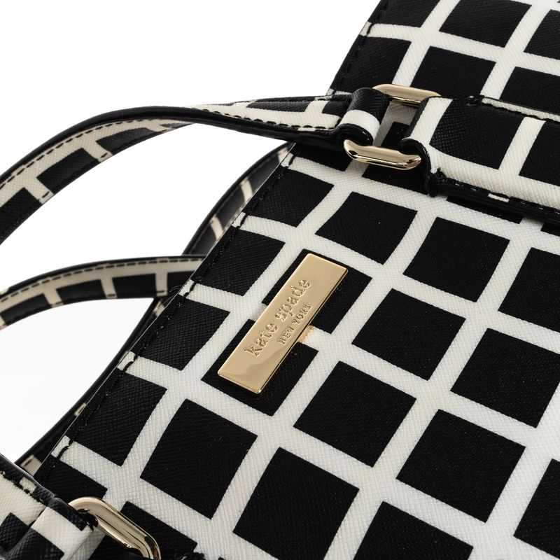 Bolsa-Kate-Spade-Quadriculada-Preto-e-Branco