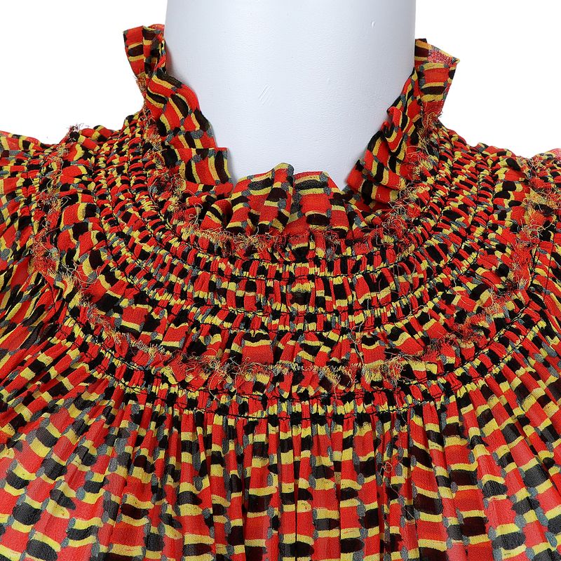 Vestido-Proenza-Schouler-Seda-Estampado-Vermelho-e-Amarelo