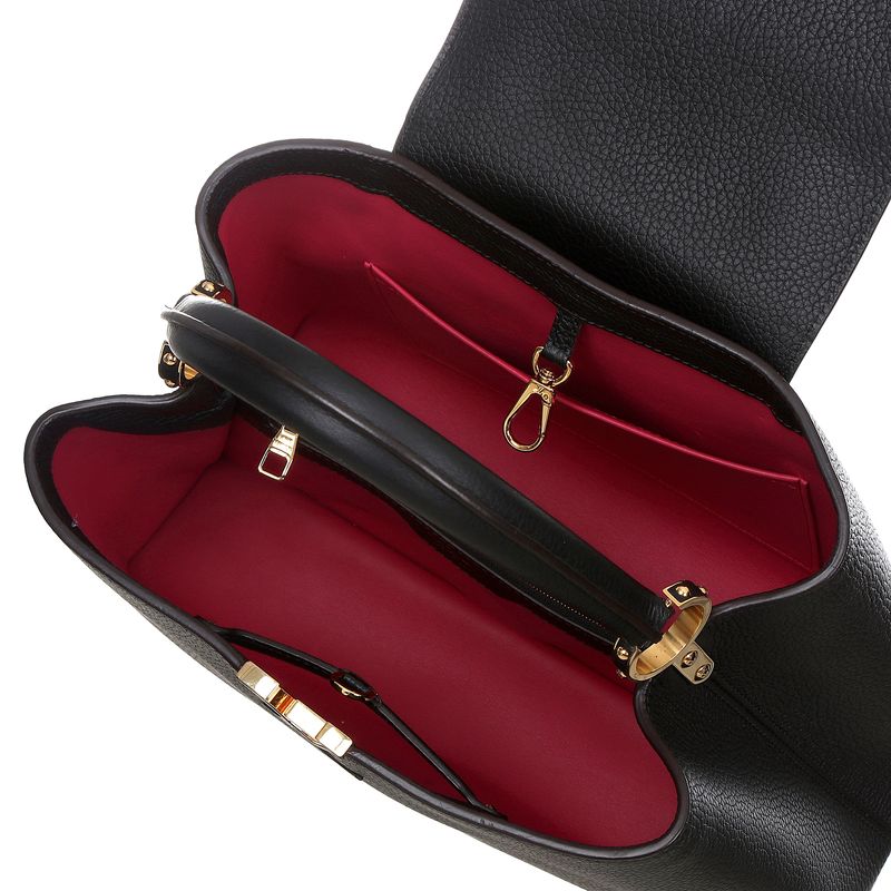 Bolsa-Louis-Vuitton-Capucines-MM-Preta-e-Rosa