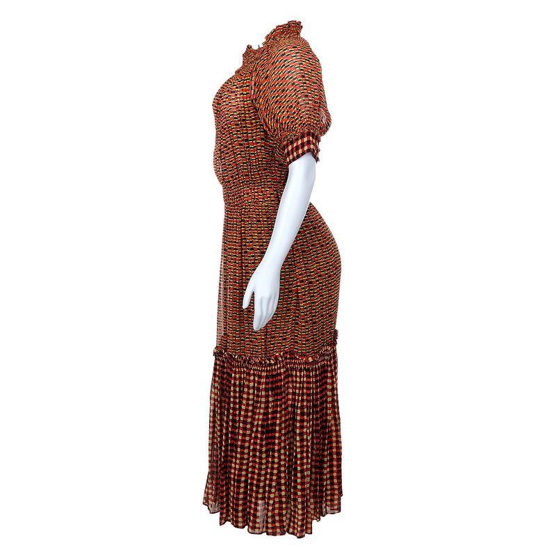 Vestido-Proenza-Schouler-Seda-Estampado-Vermelho-e-Amarelo