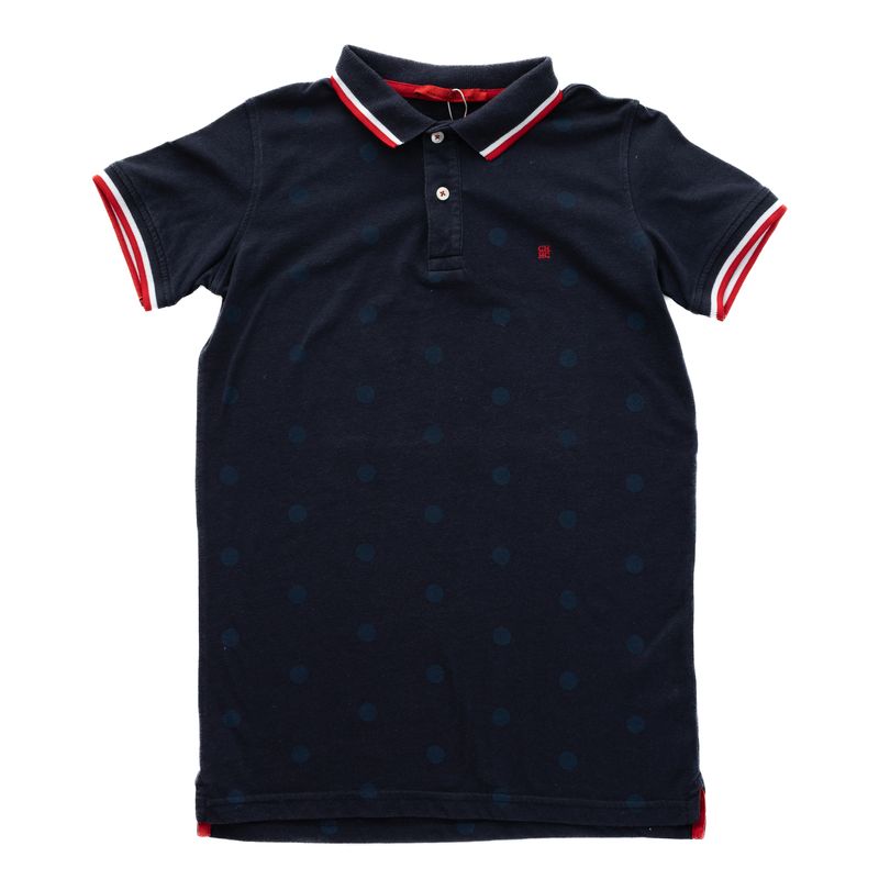 Blusa-Polo-Carolina-Herrera-Infantil-Bolinhas-Marinho