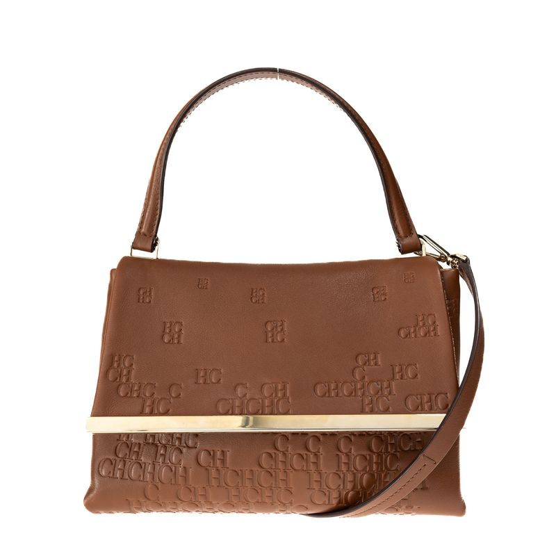 Bolsa-Carolina-Herrera-CH-Couro-Marrom