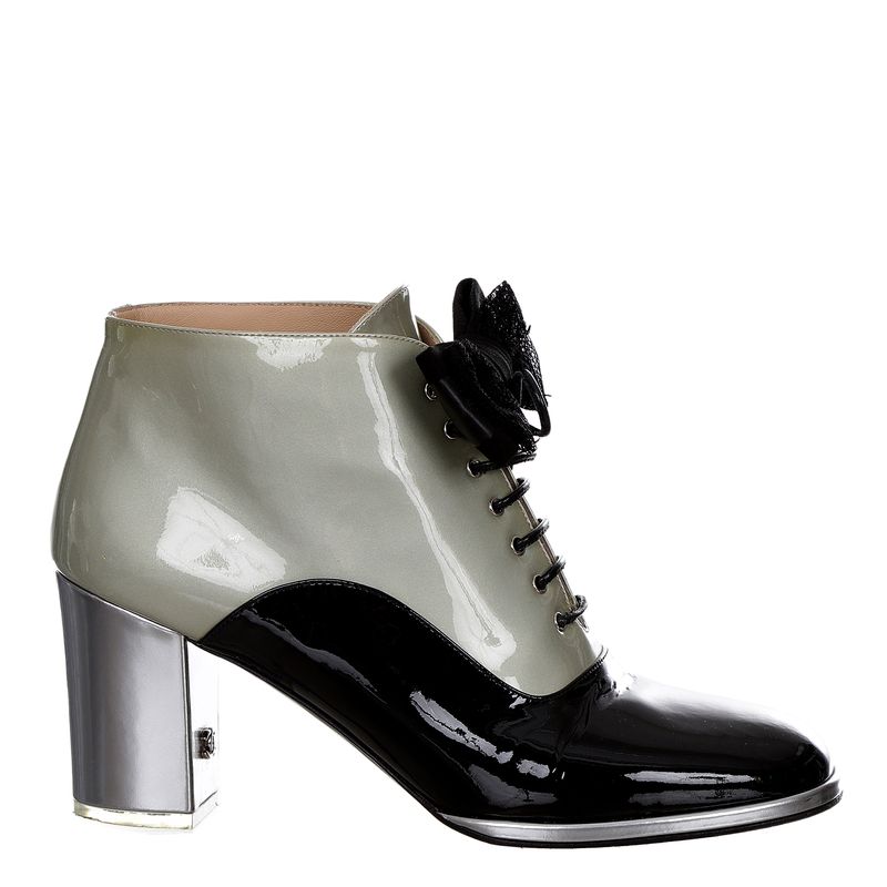 Ankle-Boot-Chanel-Verniz-Bicolor-