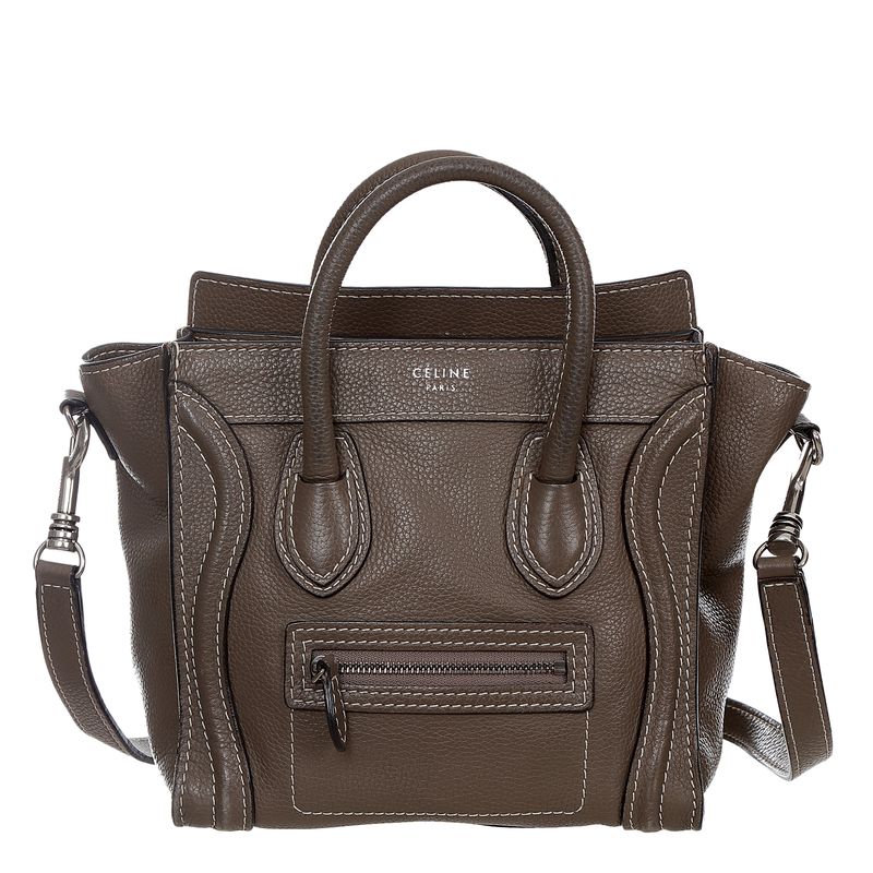 Bolsa-Celine-Luggage-Nano-Cinza