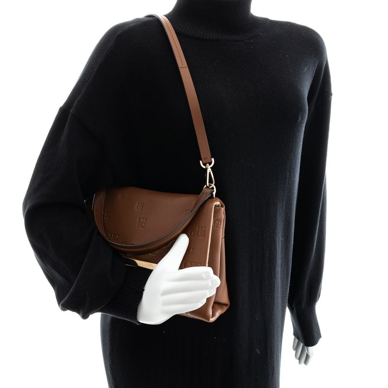 Bolsa-Carolina-Herrera-CH-Couro-Marrom