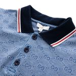 Blusa-Polo-Gucci-Infantil-GG-Azul