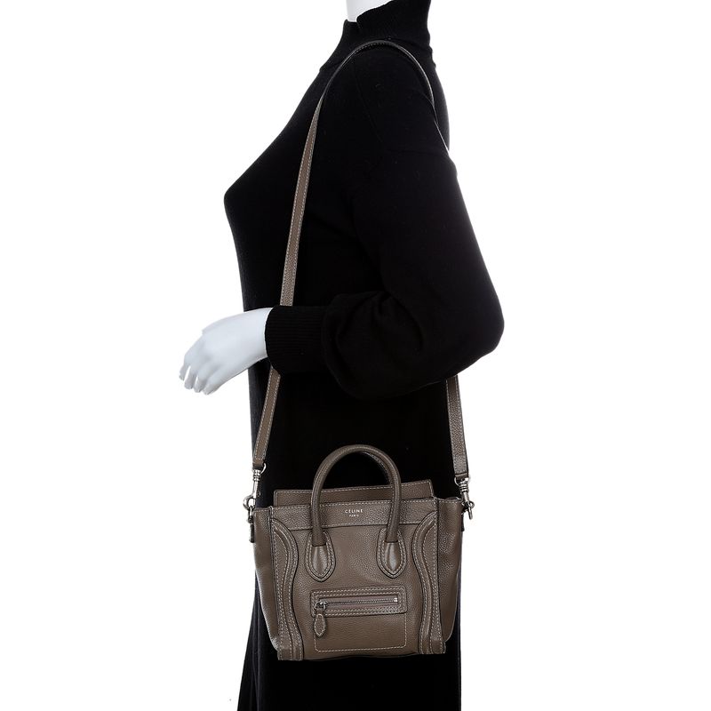 Bolsa-Celine-Luggage-Nano-Cinza