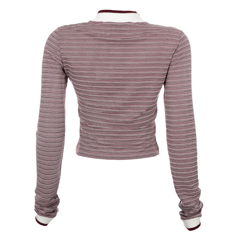Blusa-Framed-Listrada-Vinho-e-Branco-