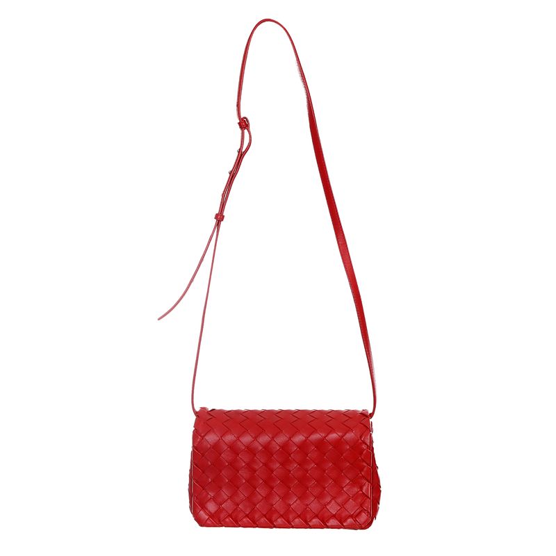 Bolsa-Bottega-Venetta-Intrecciato-Vermelho-