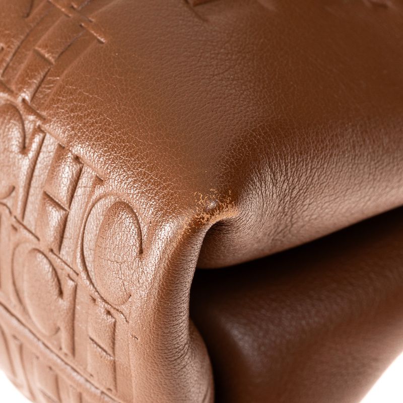 Bolsa-Carolina-Herrera-CH-Couro-Marrom