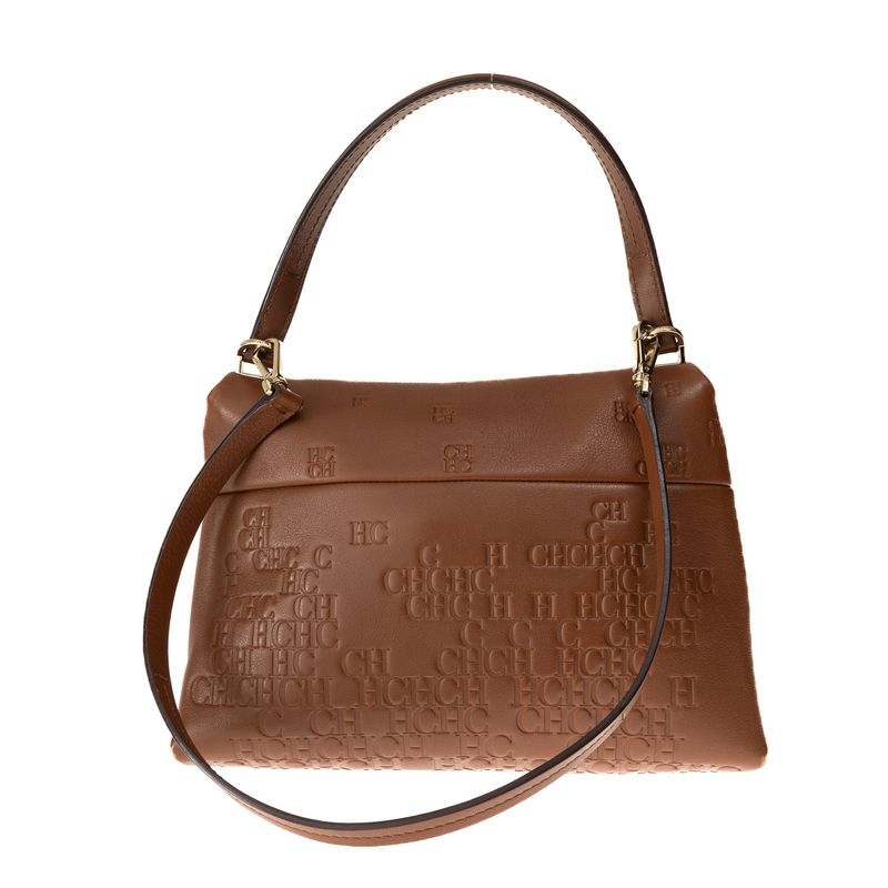 Bolsa-Carolina-Herrera-CH-Couro-Marrom