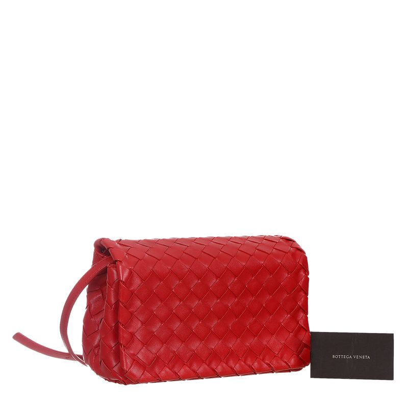 Bolsa-Bottega-Venetta-Intrecciato-Vermelho-
