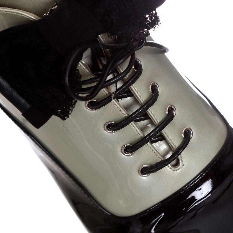 Ankle-Boot-Chanel-Verniz-Bicolor-