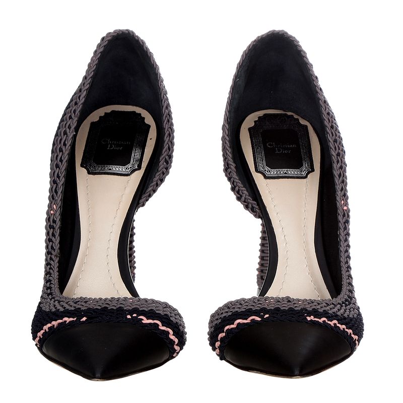 Scarpin-Christian-Dior-Trancado-e-Couro-Colorido