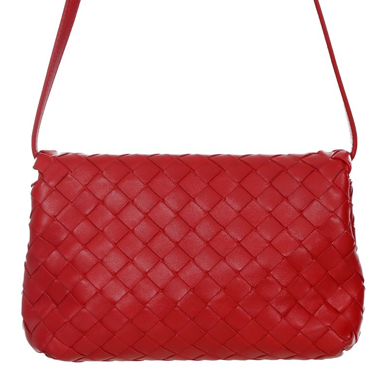 Bolsa-Bottega-Venetta-Intrecciato-Vermelho-