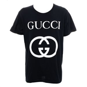 Camiseta Gucci Estampada Algodão Preta