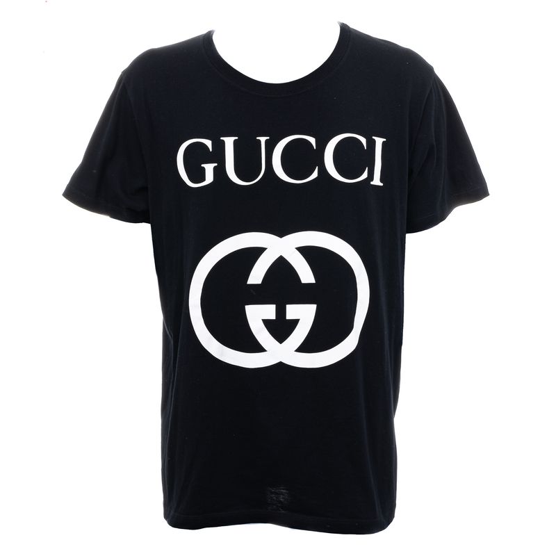 Camiseta-Gucci-Estampada-Algodao-Preta