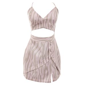 Vestido Tufi Duek Curto Decote Estampado Rosa Claro