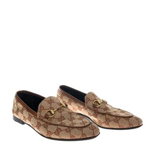 Mocassim Gucci Jordan GG Canvas Bege
