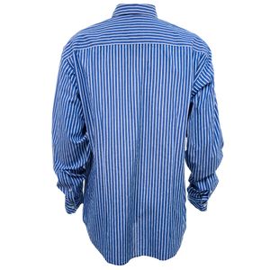 Camisa Zegna Sport Algodão Listrada Azul