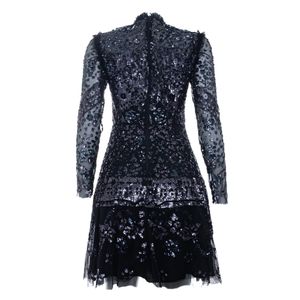 Vestido Needle & Thread Paetês Preto