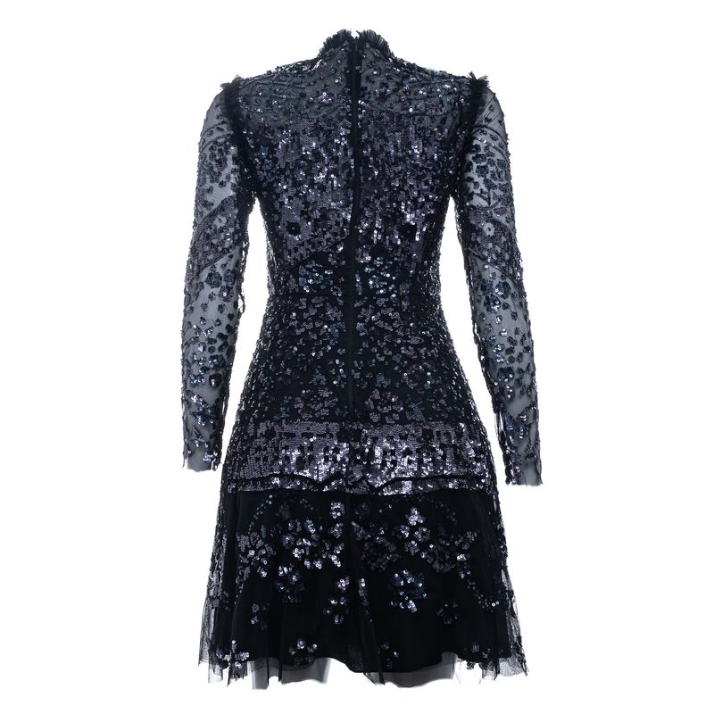 Vestido-Needle---Thread-Paetes-Preto