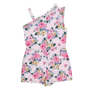 Macacão Janie and Jack Infantil Babado Floral Branco