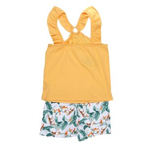 Conjunto Janie and Jack Blusa e Short Estampa Macacos
