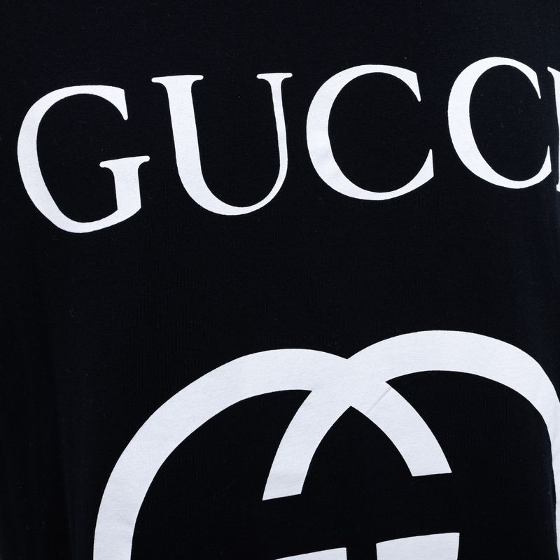 Camiseta-Gucci-Estampada-Algodao-Preta