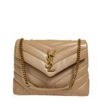 Bolsa-Saint-Laurent-Loulou-Media-Couro-Bege