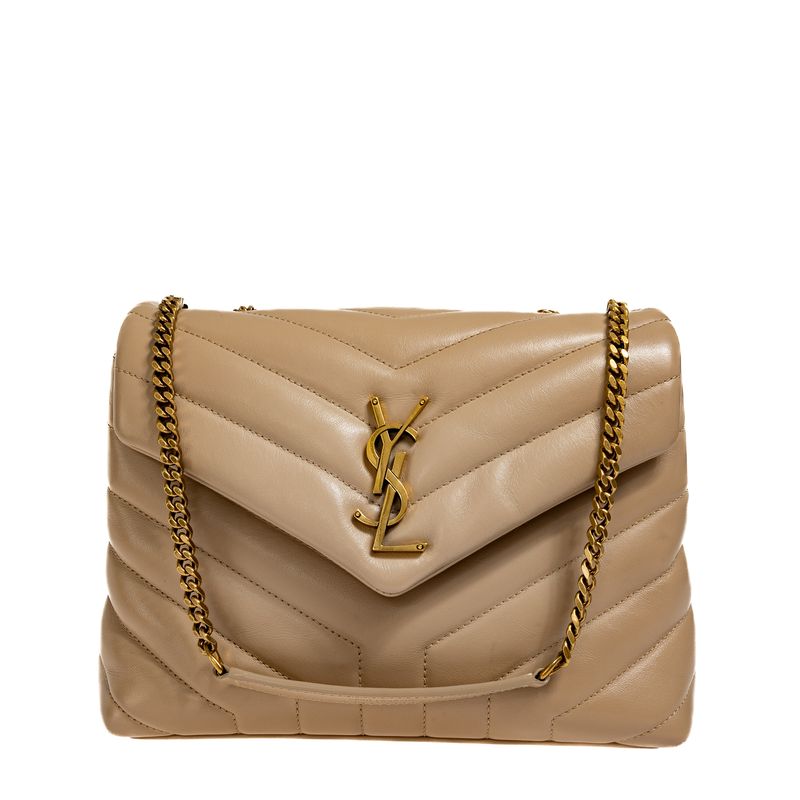 Bolsa-Saint-Laurent-Loulou-Media-Couro-Bege