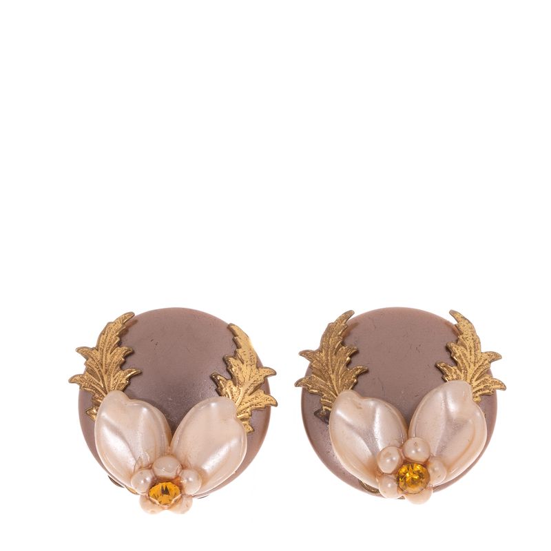 Brinco-Pressao-Vintage-Redondo-Flor-Bronze