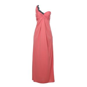 Vestido Rosa e Bordado Azul