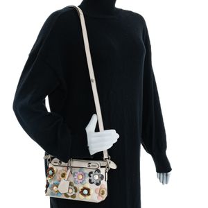 Bolsa Fendi By The Way Mini Flores Creme