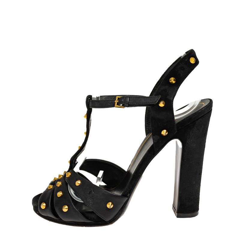 Sandalia-Gucci-Studs-Couro-e-Camurca-Preta