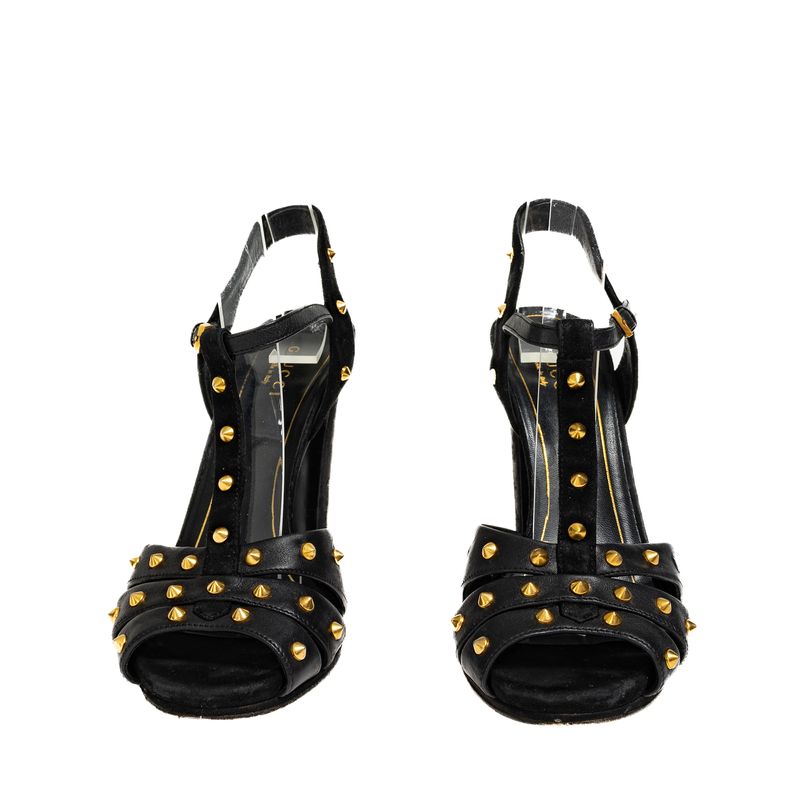 Sandalia-Gucci-Studs-Couro-e-Camurca-Preta
