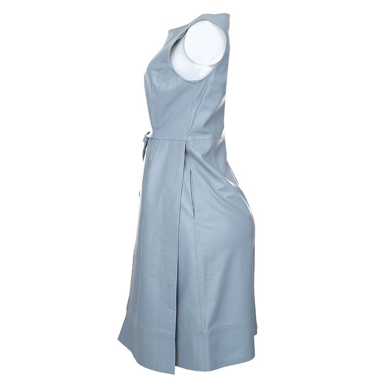 Vestido-Patricia-Viera-Couro-Azul
