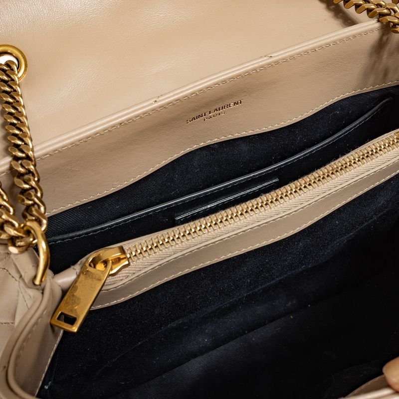 Bolsa-Saint-Laurent-Loulou-Media-Couro-Bege