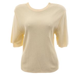 Blusa Coven Tricô Flor Pluma Bege